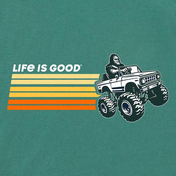 Life Is Good Kids Bigfoot Driving Bigfoot Long Sleeve Crusher Tee