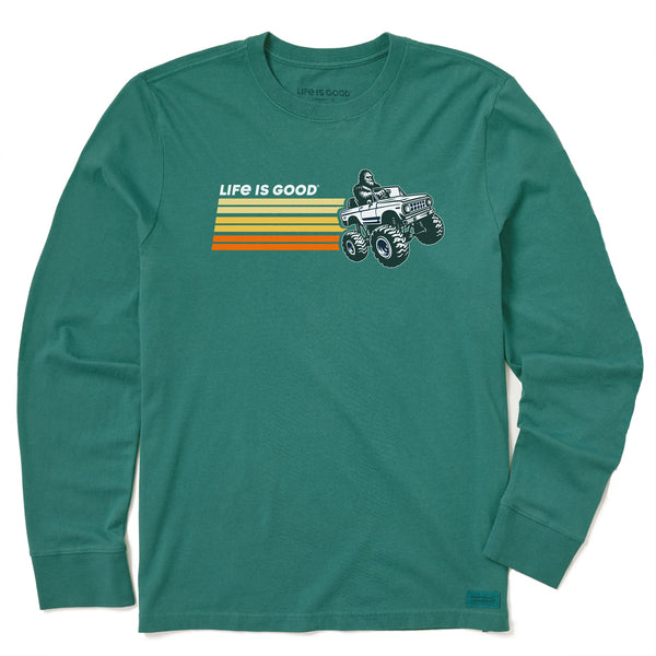 life is good Kids Bigfoot Driving Bigfoot Long Sleeve Crusher Tee