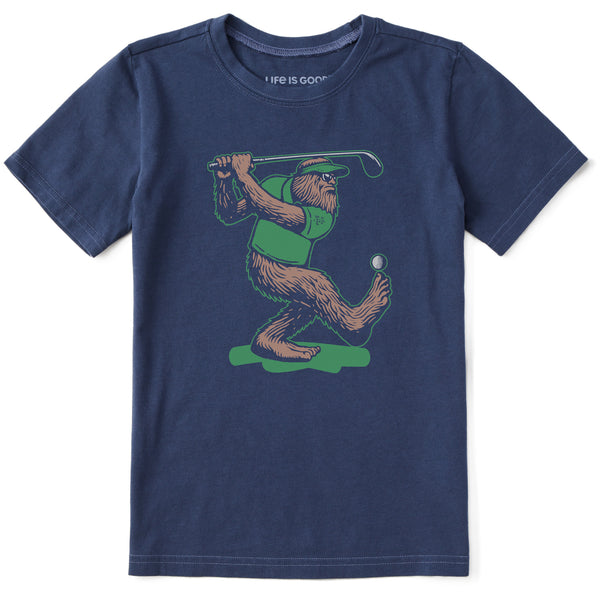 life is good Kids Bigfoot Golfing Short Sleeve Crusher Tee