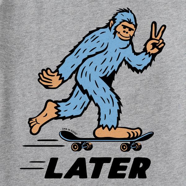 Life Is Good Kids Bigfoot Later Skater Short Sleeve Crusher Tee