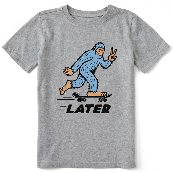 life is good Kids Bigfoot Later Skater Short Sleeve Crusher Tee