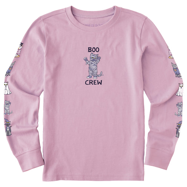 life is good Kids Boo Crew Cats Long Sleeve Crusher Tee