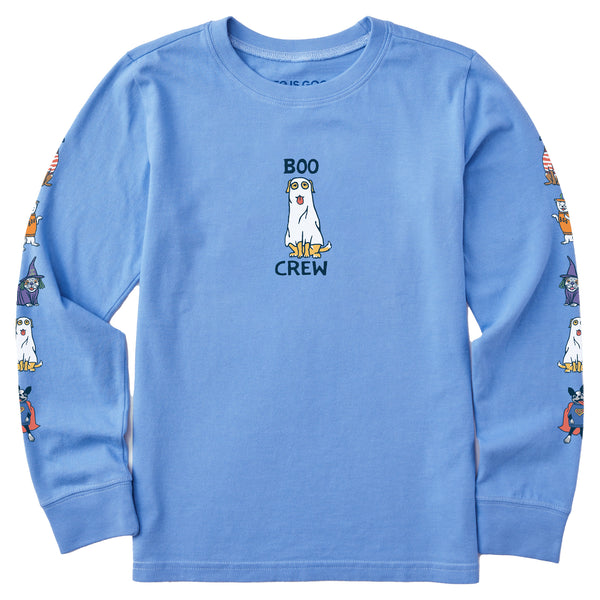 life is good Kids Boo Crew Pups Long Sleeve Crusher Tee