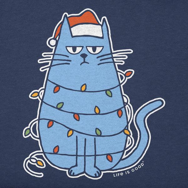 Life Is Good Kids Bored Christmas Cat Long Sleeve Crusher Tee