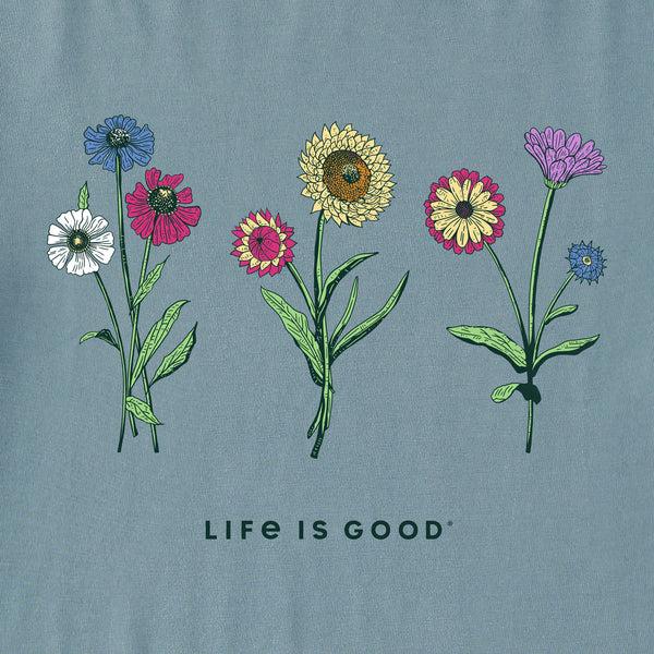 Life Is Good Kids Botanical Flowers Short Sleeve Crusher Tee