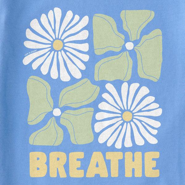 Life Is Good Kids Breathe Four Flowers Short Sleeve Crusher Tee