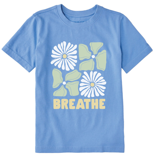 life is good Kids Breathe Four Flowers Short Sleeve Crusher Tee