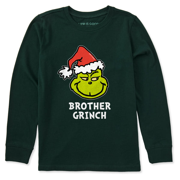 Life Is Good Kids Brother Grinch Long Sleeve Crusher Tee