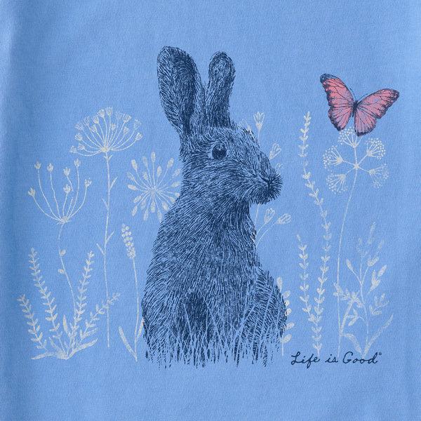 Life Is Good Kids Bunny And Butterfly Short Sleeve Crusher Tee