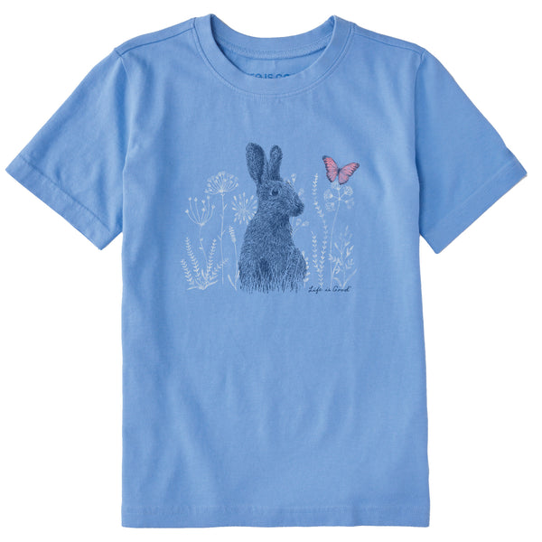 life is good Kids Bunny and Butterfly Short Sleeve Crusher Tee