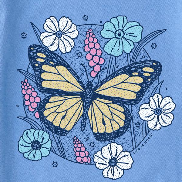 Life Is Good Kids Butterfly Bloom Short Sleeve Crusher Tee