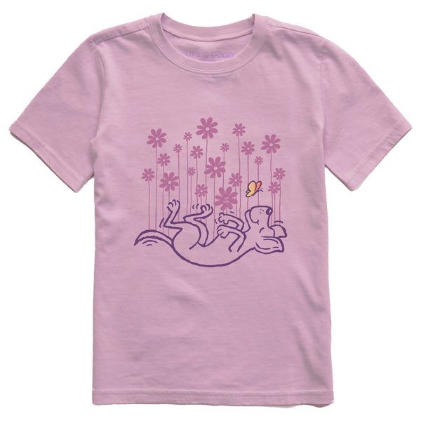 life is good Kids Butterfly Dog Short Sleeve Crusher Tee
