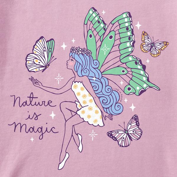 Life Is Good Kids Butterfly Fairy Nature Is Magic Short Sleeve Crusher Tee