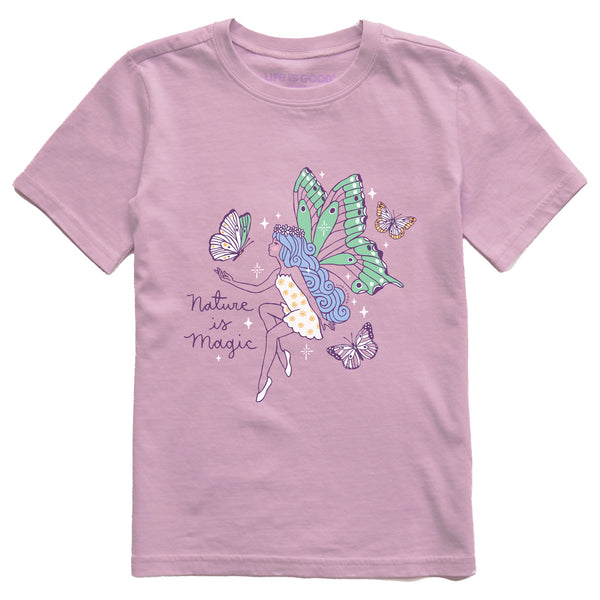 life is good Kids Butterfly Fairy Nature is Magic Short Sleeve Crusher Tee