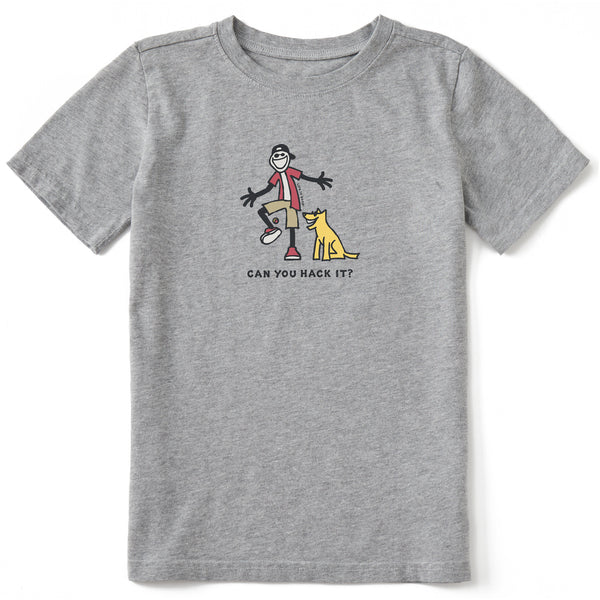 life is good Kids Can You Hack it? Short Sleeve Crusher Tee