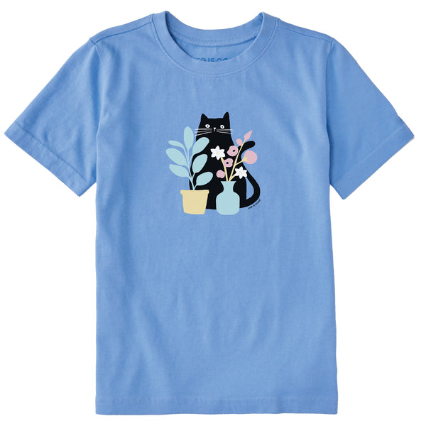 life is good Kids Can you see the Cat? Short Sleeve Crusher Tee