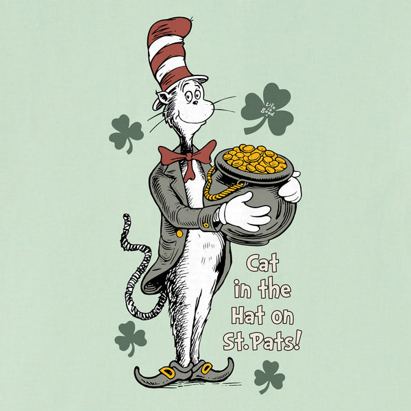 Life Is Good Kids Cat In The Hat On St. Pat's Short Sleeve Crusher Tee