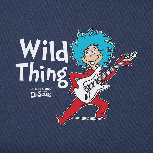 Life Is Good Kids Cat In The Hat Wild Thing Guitar Short Sleeve Crusher Tee