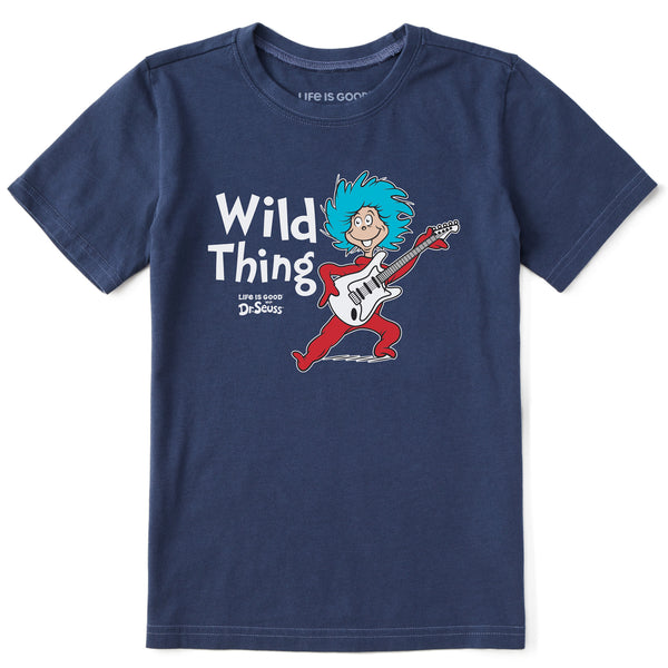 life is good Kids Cat in the Hat Wild Thing Guitar Short Sleeve Crusher Tee