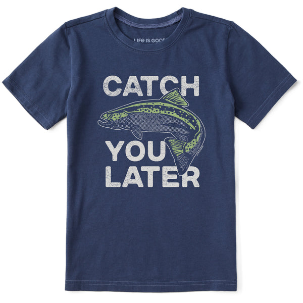 life is good Kids Catch You Later Trout Short Sleeve Crusher Tee