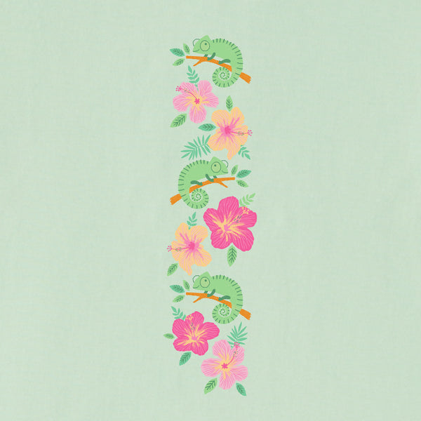 Life Is Good Kids Chameleon Hibiscus Long Sleeve Crusher Tee