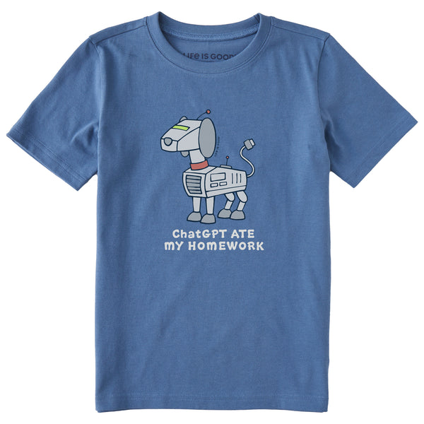 life is good Kids ChatGPT Ate My Homework Short Sleeve Crusher Tee