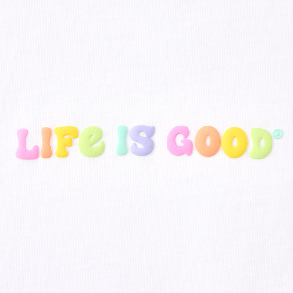 Life Is Good Kids Checkered Smiles Long Sleeve Crusher Tee