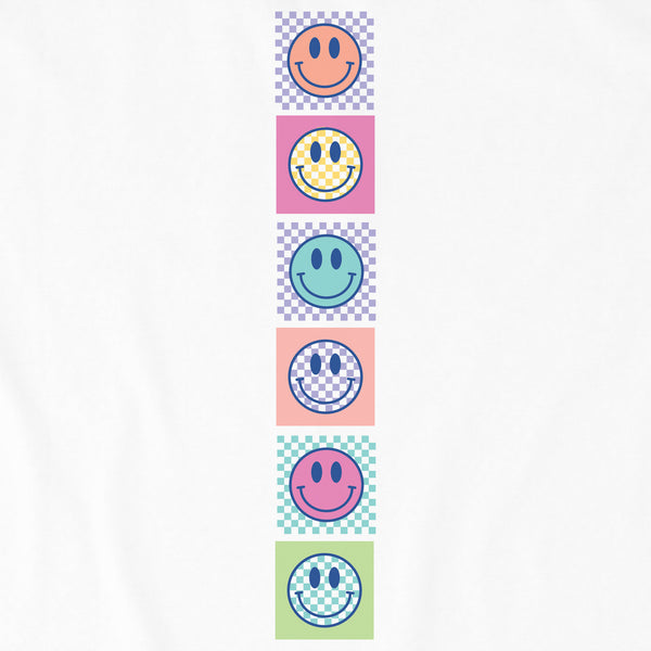 Life Is Good Kids Checkered Smiles Long Sleeve Crusher Tee