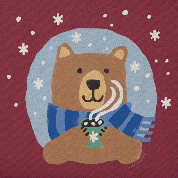 Life Is Good Kids Cocoa Bear Long Sleeve Crusher Tee