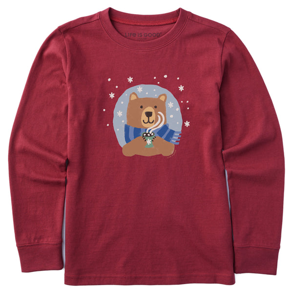 life is good Kids Cocoa Bear Long Sleeve Crusher Tee