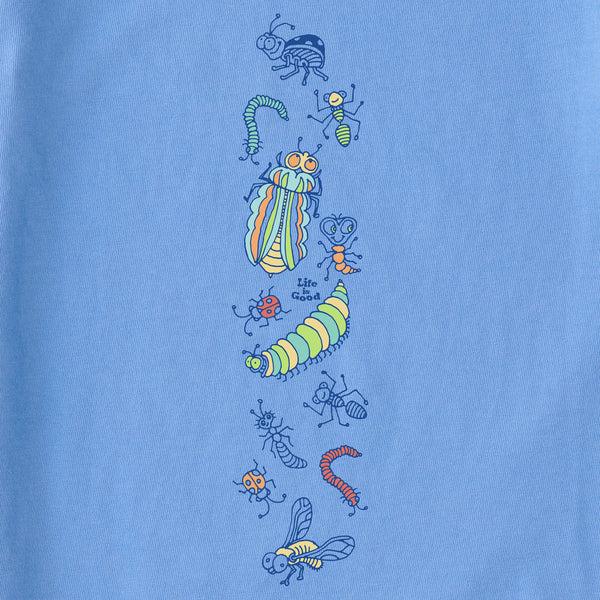 Life Is Good Kids Colorful Bugs Long Sleeve Crusher Tee