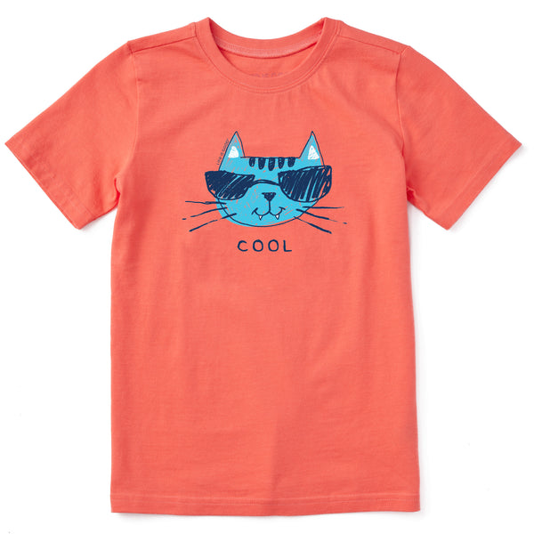 Life Is Good Kids Cool Cat Short Sleeve Crusher Tee