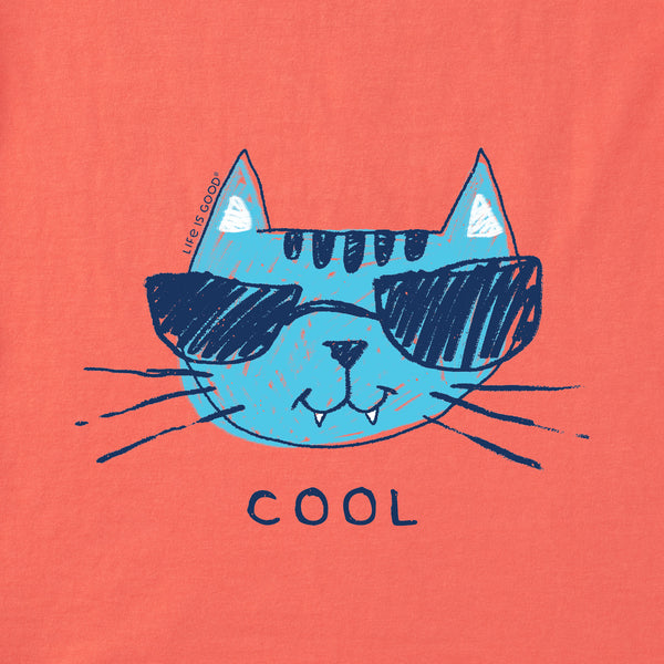 Life Is Good Kids Cool Cat Short Sleeve Crusher Tee
