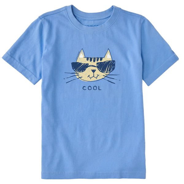 life is good Kids Cool Cat Short Sleeve Crusher Tee
