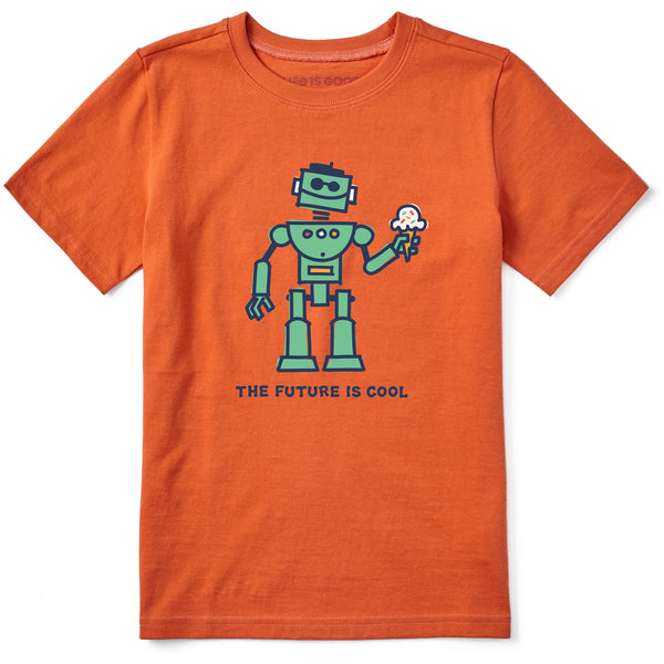 Life Is Good Kids Cool Robot Short Sleeve Crusher Tee