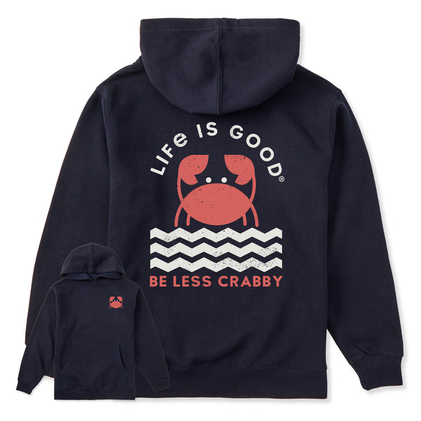 life is good Kids Crafty Be Less Crabby Geometric Every Wear Hoodie Sweatshirt