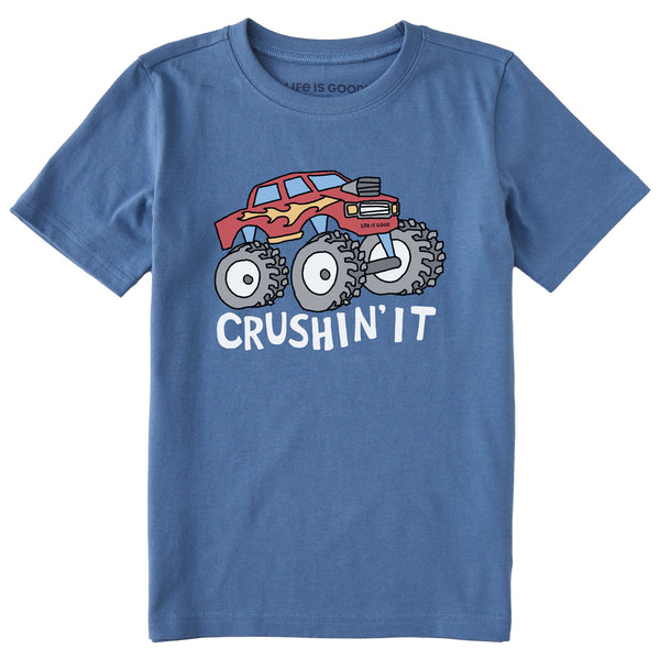 Life Is Good Kids Crushin It Truck Short Sleeve Crusher Tee