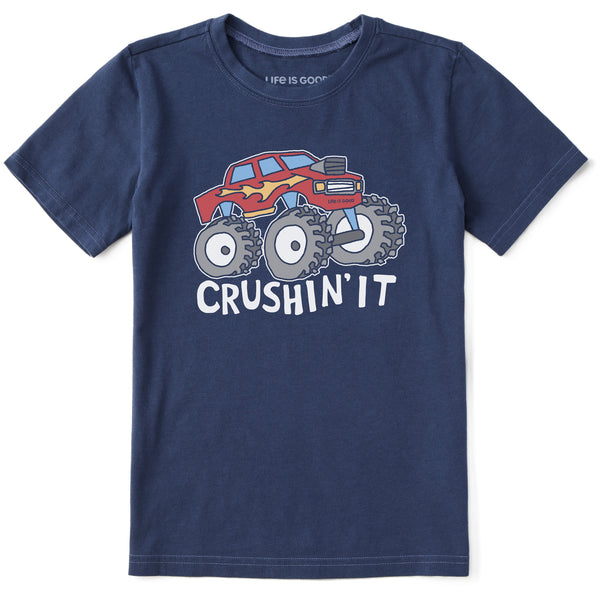 life is good Kids Crushin It Truck Short Sleeve Crusher Tee