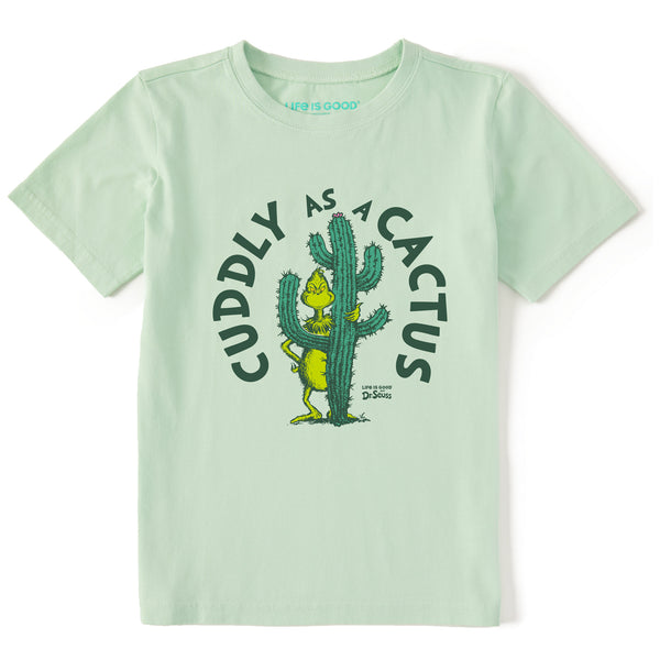 life is good Kids Cuddly as a Cactus Grinch Short Sleeve Crusher Tee