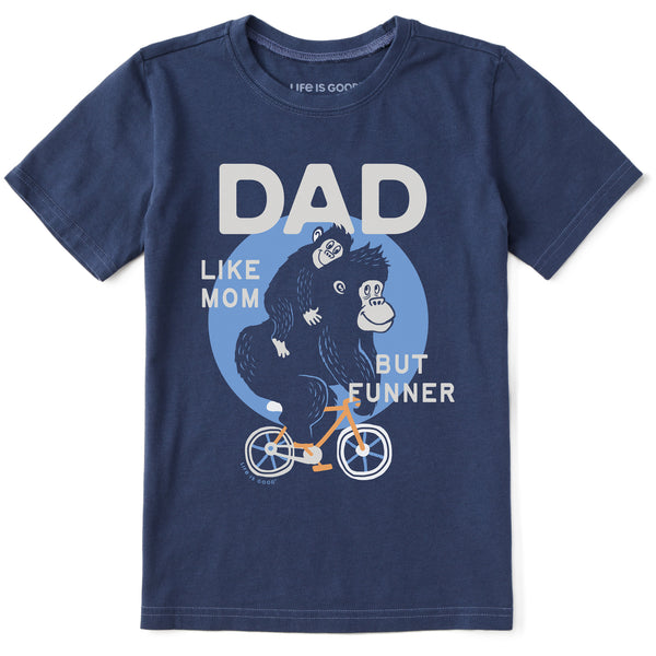 life is good Kids Dad Like Mom but Funner Short Sleeve Crusher Tee