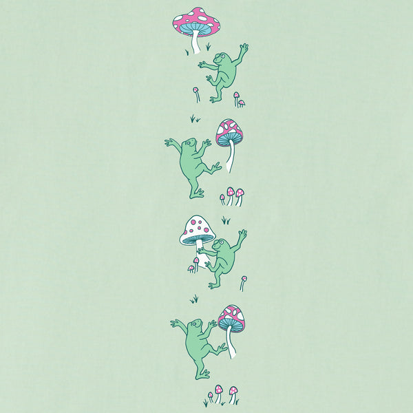 Life Is Good Kids Dancing Frogs And Mushrooms Long Sleeve Crusher Tee