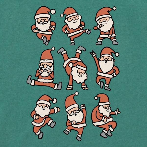 Life Is Good Kids Dancing Santas Grid Long Sleeve Crusher Tee