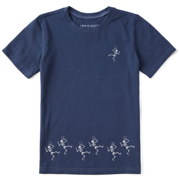 life is good Kids Dancing Spooky Skeletons Short Sleeve Crusher Tee