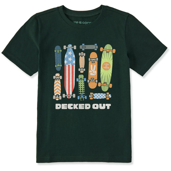 Life Is Good Kids Decked Out Skateboards Short Sleeve Crusher Tee
