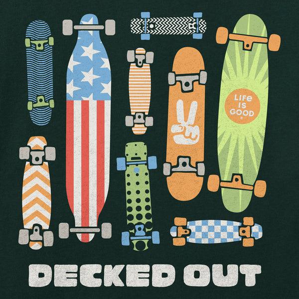 Life Is Good Kids Decked Out Skateboards Short Sleeve Crusher Tee