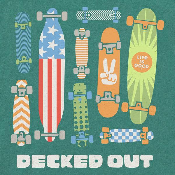 Life Is Good Kids Decked Out Skateboards Short Sleeve Crusher Tee