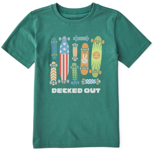 life is good Kids Decked Out Skateboards Short Sleeve Crusher Tee