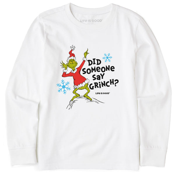 life is good Kids Did Someone Say Grinch? Long Sleeve Crusher Tee