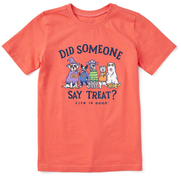 Life Is Good Kids Did Someone Say Treat? Short Sleeve Crusher Tee