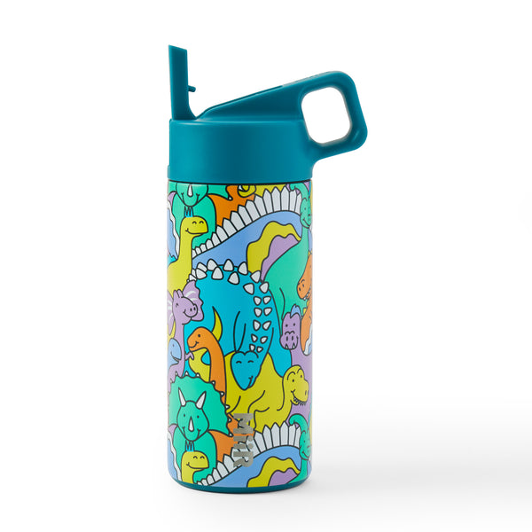 Life Is Good Kids Dinosaur Friends Pattern 12 Oz. Kids Bottle